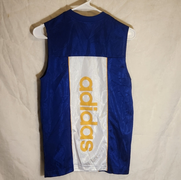 Y2k Vintage Adidas Blue and White Basketball Jersey - Picture 1 of 3